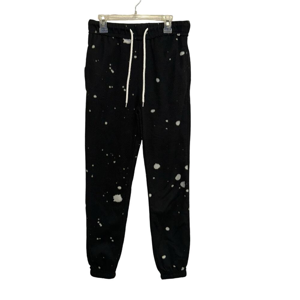 No Boundaries Joggers Small 3/5 Black Splatter Drawstring Sweatpants